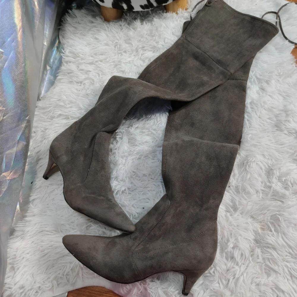 Sam Edelman Taupe Over-the-Knee Suede Boots